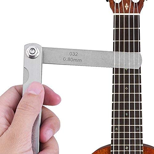 VGEBY Feeler Gauge Set, Stainless Steel Guitar Luthier Ruler Gauge Guitar Fretboard Gap Measuring Tool