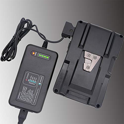 D-Tap (P Tap) Charger V-Mount Battery Charger for Video Camera Camcorder and Sony V-Mount V Lock 16.8V 2.8A Li-ion Battery Charger with Charge Indicator