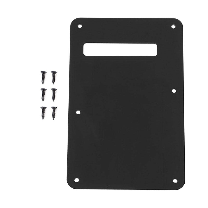 Guitar Back Plate, Pickguard Guitar Tremolo Spring Cavity Cover Back Plate replacement for St Style Electric Guitar (Black) Black
