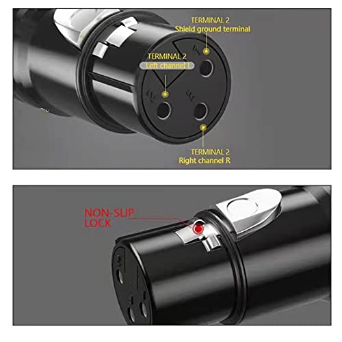Dual Female XLR to RCA Cable 5Ft,BELIPRO Heavy Duty 2 XLR Female to 2 RCA Male HiFi Stereo Audio Connection Cable.…… F-M