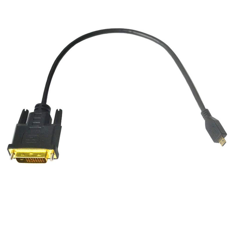 [AUSTRALIA] - Seadream 30CM Micro HDMI Male to DVI(24+1) Male Cable Black (1 Feet) 1 Feet 