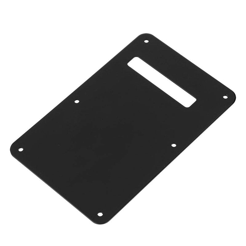 Guitar Back Plate, Pickguard Guitar Tremolo Spring Cavity Cover Back Plate replacement for St Style Electric Guitar (Black) Black