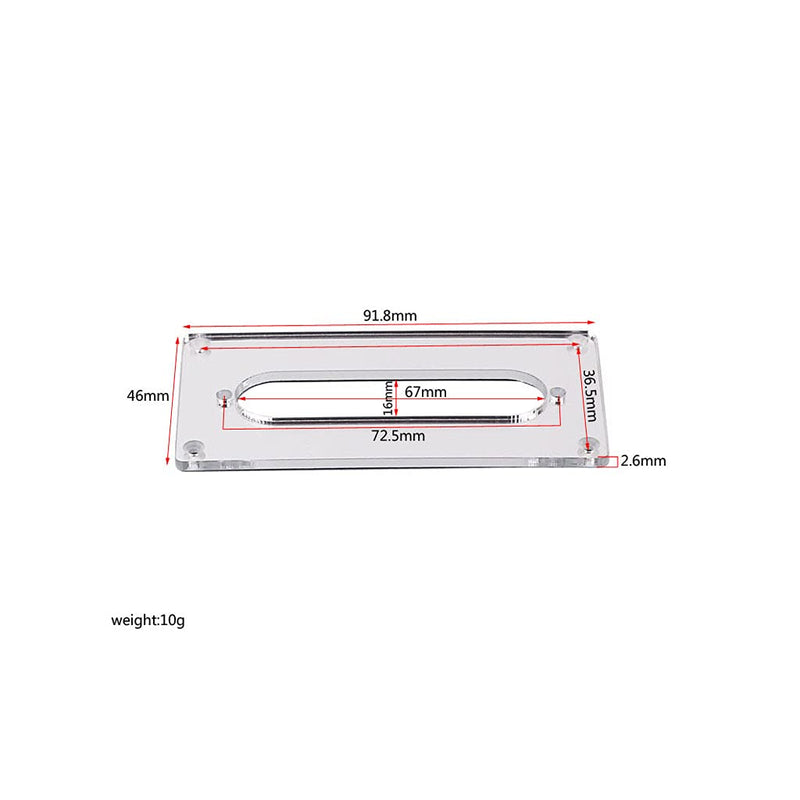 Alnicov Humbucker To Single Pickup Adapter Mounting Ring for Telecaster Guitar Bridge Pickup,Silver Arcylic Mirror