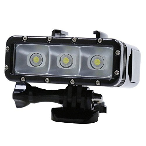 Underwater Lights, Portable LED Video Light, Double Battery Waterproof Diving Lights, High Power Dimmable Lights with 98ft for GoPro, Hero, Xiaomi