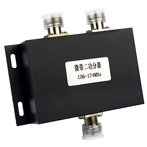 Fumei 2 Way VHF 136-174MHz Antenna Power Splitter 50W Two Way Radio Repeater Power Divider with N Female connectors