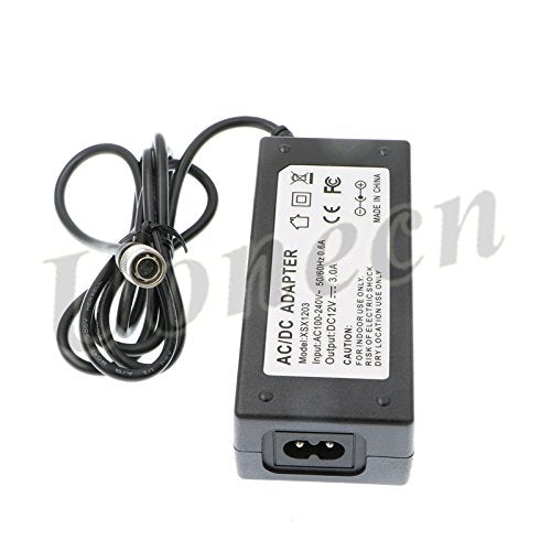Uonecn AC/DC Sound Devices ZAXCOM PRO DC Power Adapter 12V 3A hirose 4 pin male