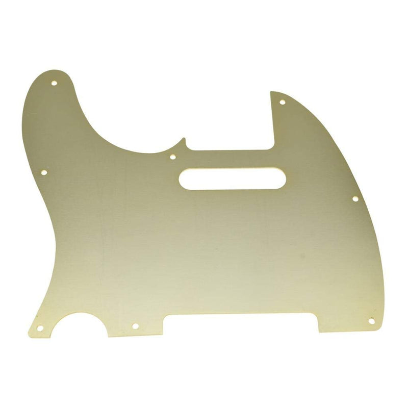 KAISH 8 Hole Tele Metal Guitar Pickguard Aluminum Scrach Plate for USA/Mexican Fender Telecaster Gold