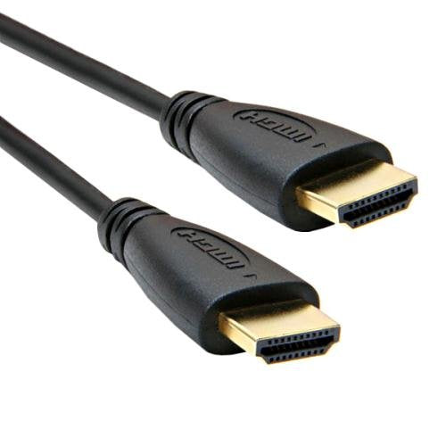 15FT Premium Gold Plated HDMI Cable with Audio & Ethernet Return Channel, v 1.4, 1080P FHD, Compatible with TV, DVD, PS4, Xbox, Bluray (15FT, Black) 15FT