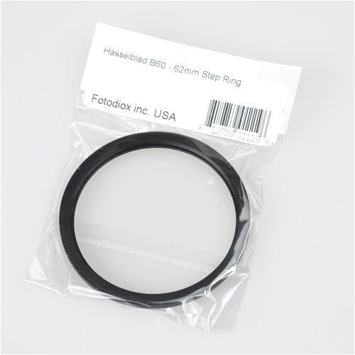 Fotodiox Bayonet 60 B60-62mm Step Up Filter Adapter Ring for Hasselblad, Anodized Black Metal Filter Adapter Ring 60-62mm
