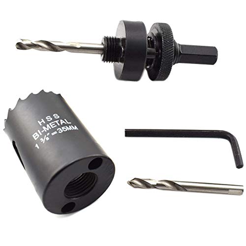 1-3/8 Inch (35mm) Desk Grommet and Hole Saw Kit, OZXNO Desk Wire Cord Hole Cover with Matching Holesaw Drill Bits and Reusable Cable Ties (5X Wire Grommets + 1x Holesaw Kit + 20x Cable Ties) 1-3/8"(35mm)