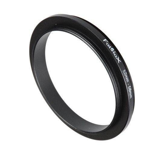 Fotodiox 52mm - 58mm, 52-58mm Macro Close-up Reverse Ring, Anodized Black Metal Ring, for Nikon, Canon, Sony, Olympus, Pentax, Panasonic, Samsung Camera