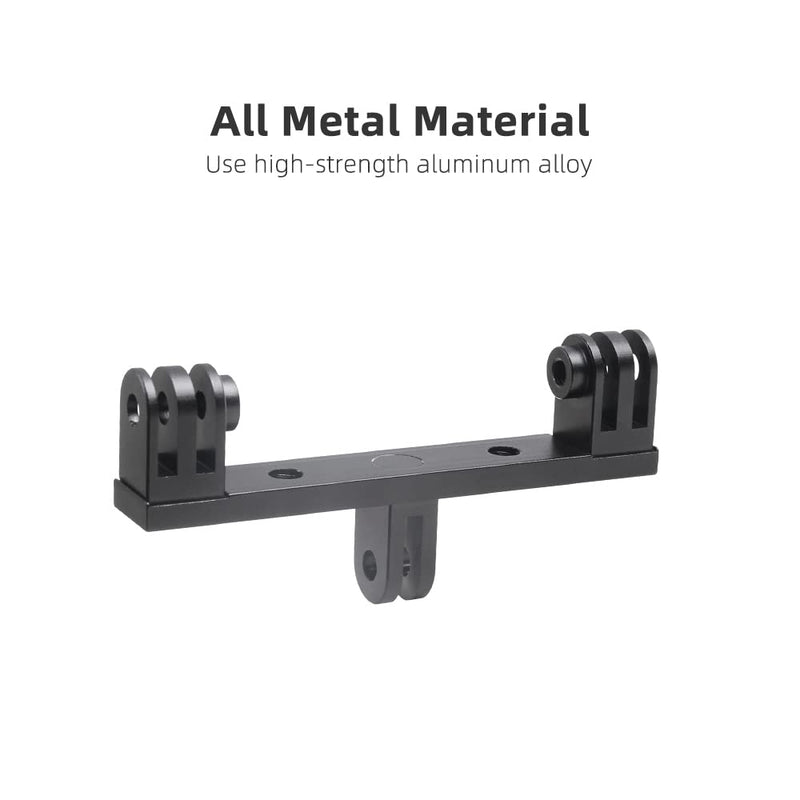 SUREWO Aluminum Dual Mount,Twin Adapter Mount Compatible with GoPro Hero 10 9 8 7 6 5 Black,APEMAN/AKASO/DJI Omso Action and More