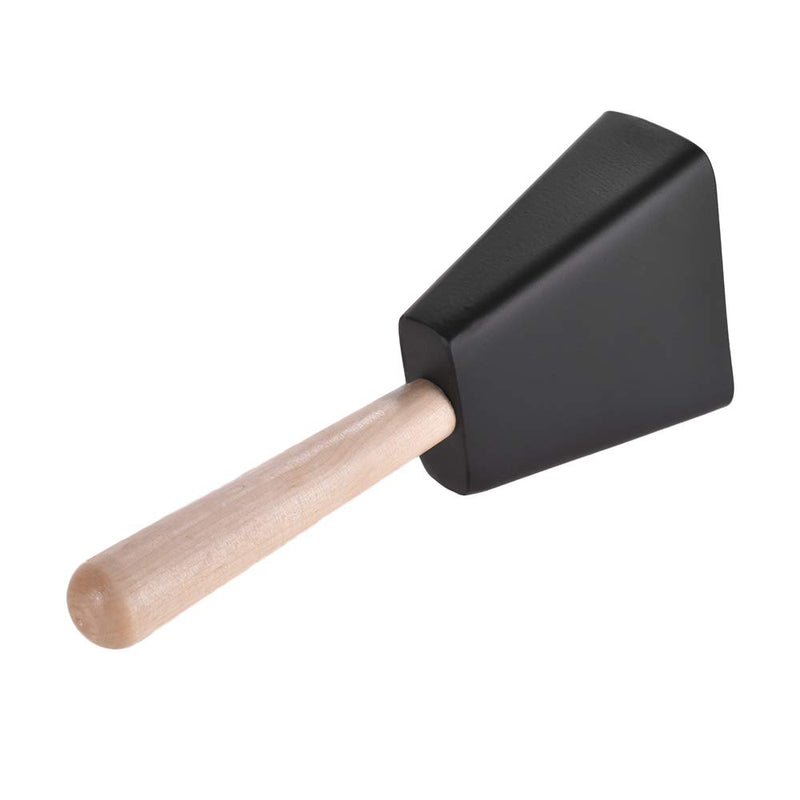 Muslady Professional Metal Cowbell with Wooden Handle Mallet Percussion Instrument