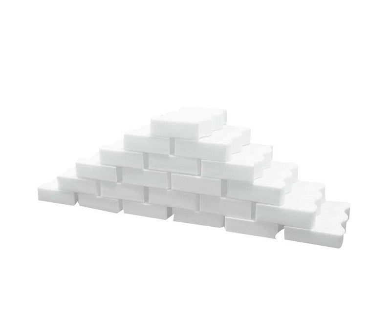 Foamworld 70Pcs Magic Cleaning Eraser Sponge Melamine Foam, Just Add Water Multi Purpose Bathroom Kitchen Floor Baseboard & Wall Cleaner 4.3 x 2.8 x 0.8 (White) White 70 Count (Pack of 1)
