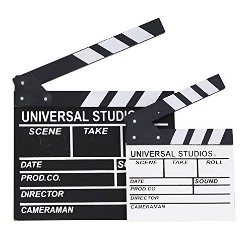 Bamboo's Grocery Director's Film Board, Movie Slateboard Clapper, 11.8 x 10.6 Inches, Black