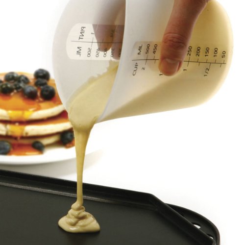 Norpro Silicone Measuring Stir and Pour Measure 4 Cups, Flexible, Dishwasher Safe As Shown