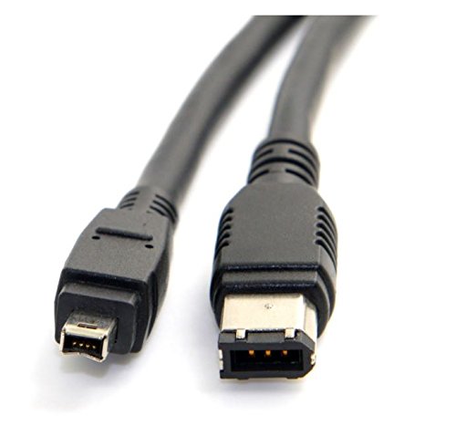 Bizlander Premium Firewire DV Cable for Camcorder Sony Canon Sharp JVC IEEE1394, 6Ft (1.8M) Black 6 Pin to 4 Pin Male to Male for Digital Camera
