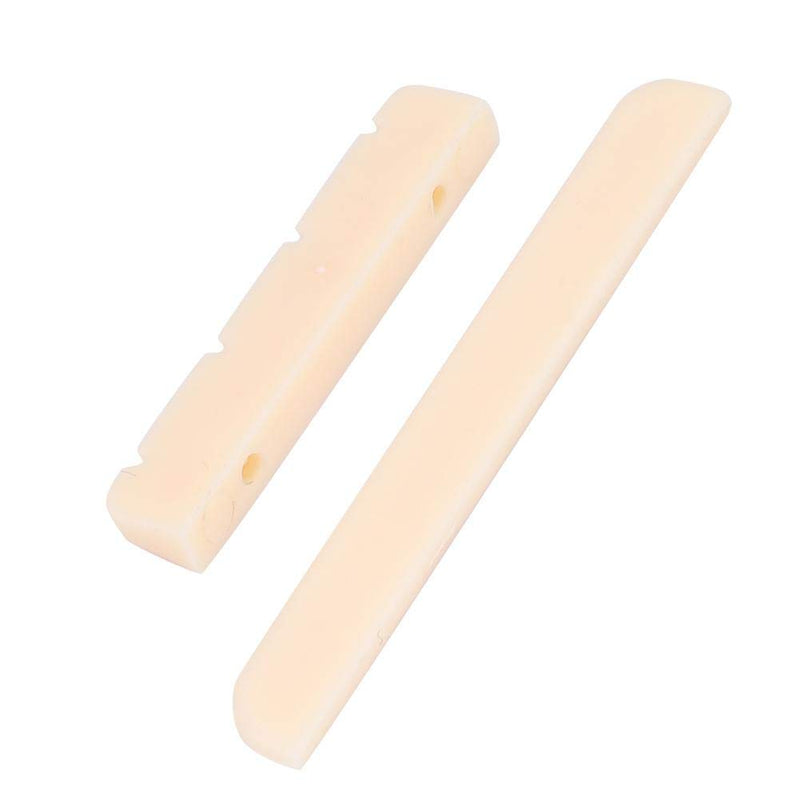 Dilwe Ukulele Bridge Nut Saddle, Rosewood Bridge Plastic Nut & Saddle for Ukulele DIY Repairing Accessory Parts