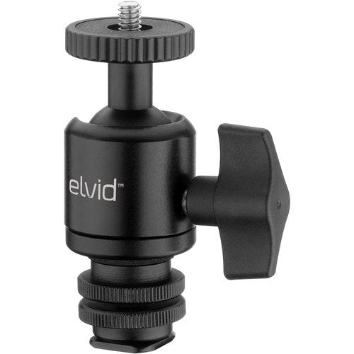 Elvid Heavy Duty Camera Shoe Mount Adapter with Ball Head for Monitors