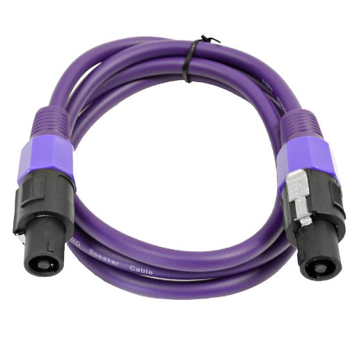 [AUSTRALIA] - Seismic Audio TW12S5Purple-Pair Pair of 12 Gauge 5-Feet Purple Speakon to Speakon Speaker Cable 