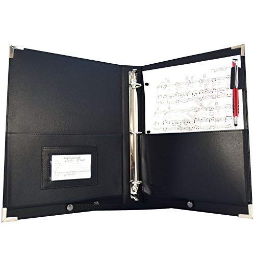 MSP Sheet Music Holder | 9.5" x 12" - 3 Rings Choir Folder with Hand Strap - 2020 Upgraded Version (MSP-210) 3 Ring Binder