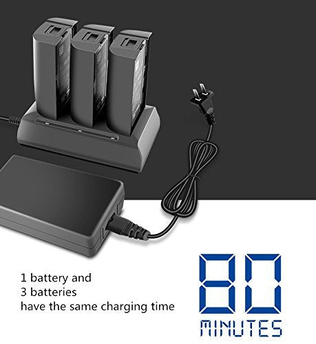 Taoke Ultra-Fast Intelligent Battery Charger Compatible with Parrot Bebop 2 Drone Battery