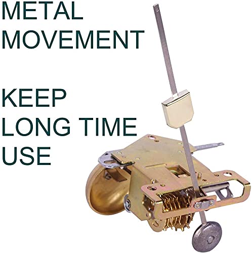 Summer-Spider Antique Mechanical Metronome, Imitation Peach Wood Pattern Appearance Music Timer for Piano Guitar Violin Musical Instrument