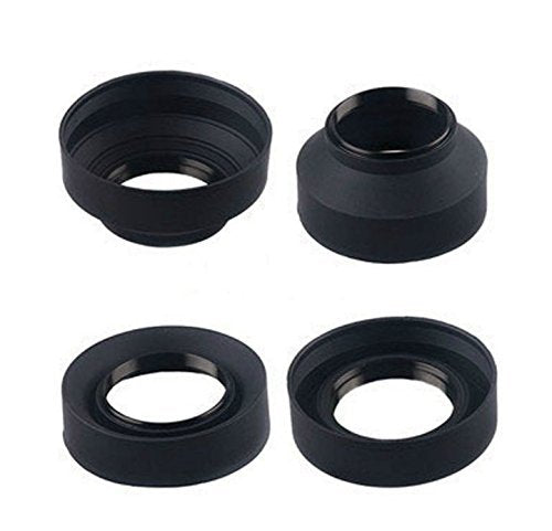 55mm Soft Rubber Lens Hood + 58mm Soft Rubber Lens Hood for Nikon D5600, D3400 DSLR Camera with Nikon 18-55mm f/3.5-5.6G VR AF-P DX and Nikon 70-300mm f/4.5-6.3G ED
