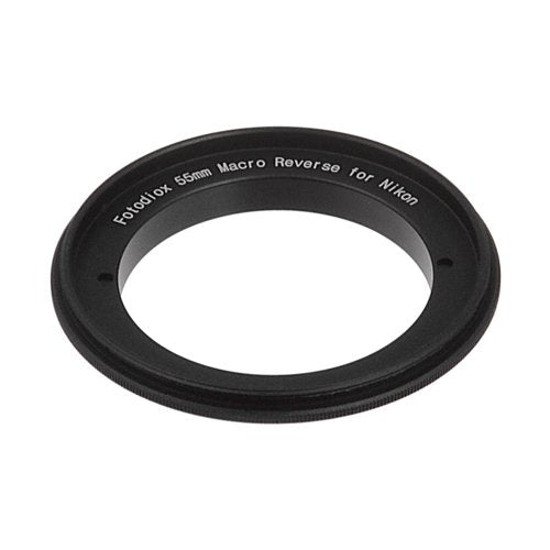 Fotodiox RB2A 55mm Filter Thread Lens, Macro Reverse Ring Camera Mount Adapter, for Nikon D1, D1H, D1X, D2H, D2X, D2Hs, D2Xs, D3, D3X, D3s, D4, D100, D200, D300, D300S, D700, D800, D800E, D40, D50, D60, D70, D70S, D80, D40X, D90, D3000, D3100, D3200, D...