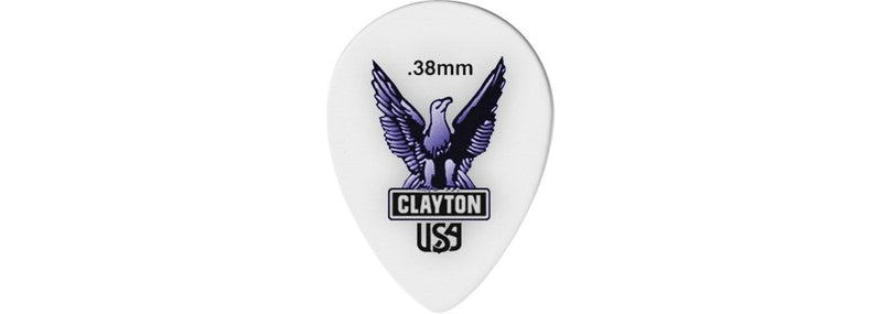 Clayton Acetal Guitar Picks (Select from gauges .38mm - 1.90mm) 0.38mm