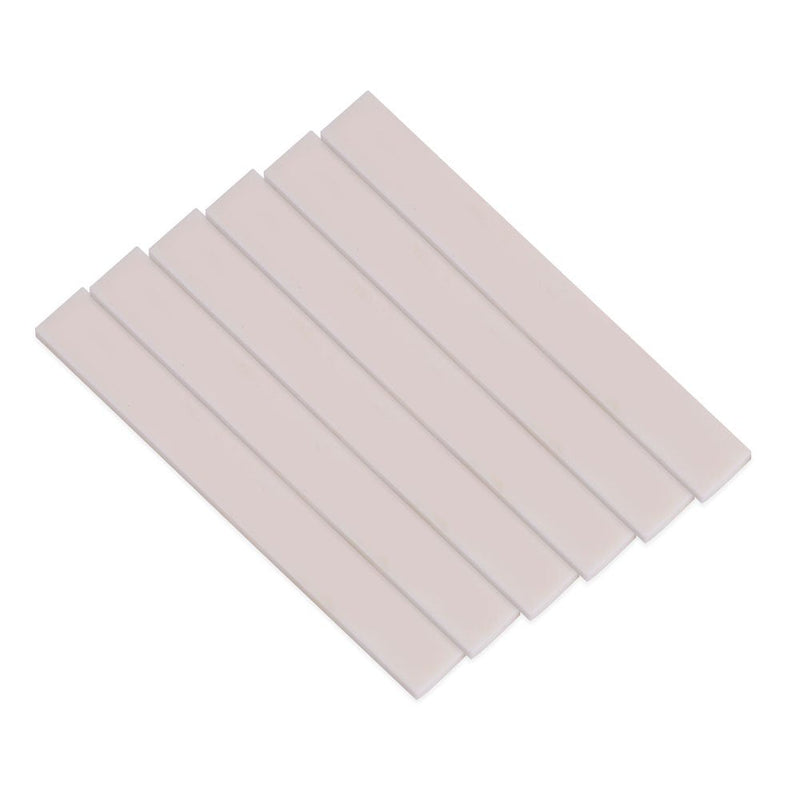 Guitar Bone Saddle 6Pcs Bone Guitar Bridge Saddle Blank for Acoustic Classical Guitar Mandolin Banjo Ukulele