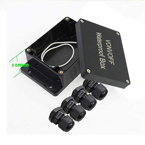 VONVOFF Electrical Box, Universal Junction Box,Dustproof Waterproof IP65 ABS Plastic Box,Enclosure with Fixed Hole and 4pcs x M16 Cable Gland,3.94 x 2.68 x 1.97 inch (100 x 68 x 50 mm)(white) 100 x 68 x 50 mm white