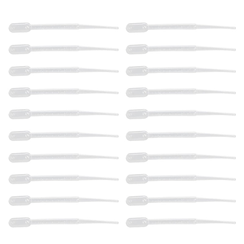 Bettomshin 2ml Plastic Disposable Pipettes 5.63" Length Clear Graduated Transfer Pipettes Liquid Dropper for Ear Eye Essential Oils Alcohol Paint Makeup Lab 200pcs 2ml 200pcs