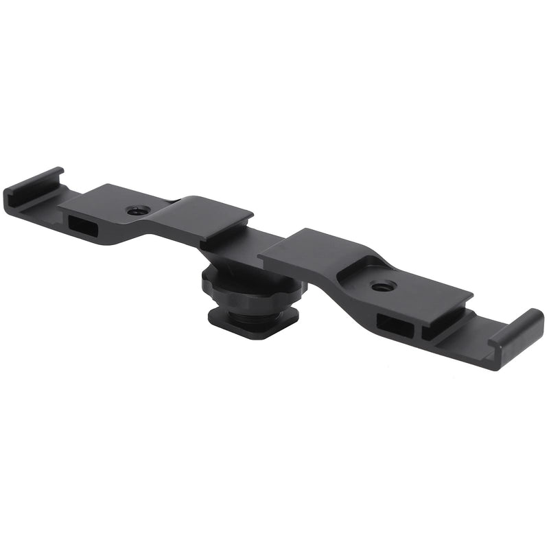 Cycle Supplies Aluminum Alloy Cold Shoe Extension Mount Bar Bracket for Camera Fill Light Microphone Quick Mount Plate 0 Foot Stand and Cloud Platform