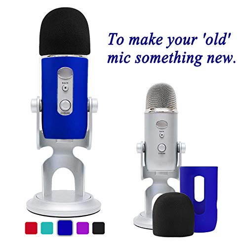 [AUSTRALIA] - SUNMON Blue Yeti Windscreen Cover Suit –Microphone Pop Filter Dust Cover for Blue Yeti USB Microphone Protector blue 