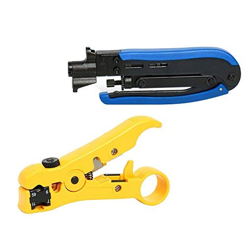 YaeTek RG59 RG6 RG11 Compression Tool Coax Coaxial Cable Crimper Stripper