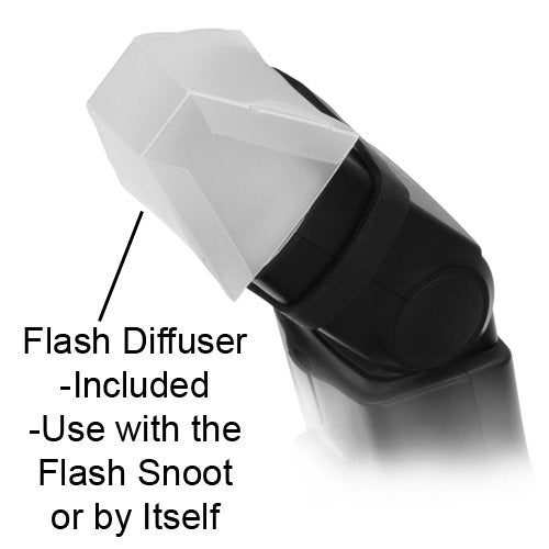 Fotodiox Flash Snoot with 20 Degree Grids, for Nikon SB-600, SB-700, SB-800, SB-900, SB-910 Flash, Canon Speedlite 380EX, 430EX, II, 550EX, 580EX, II, 600EX-RT, Vivitar Flash, Sunpak, Nissin, Sigma, Sony, Pentax, Olympus, Panasonic Lumix Flashes