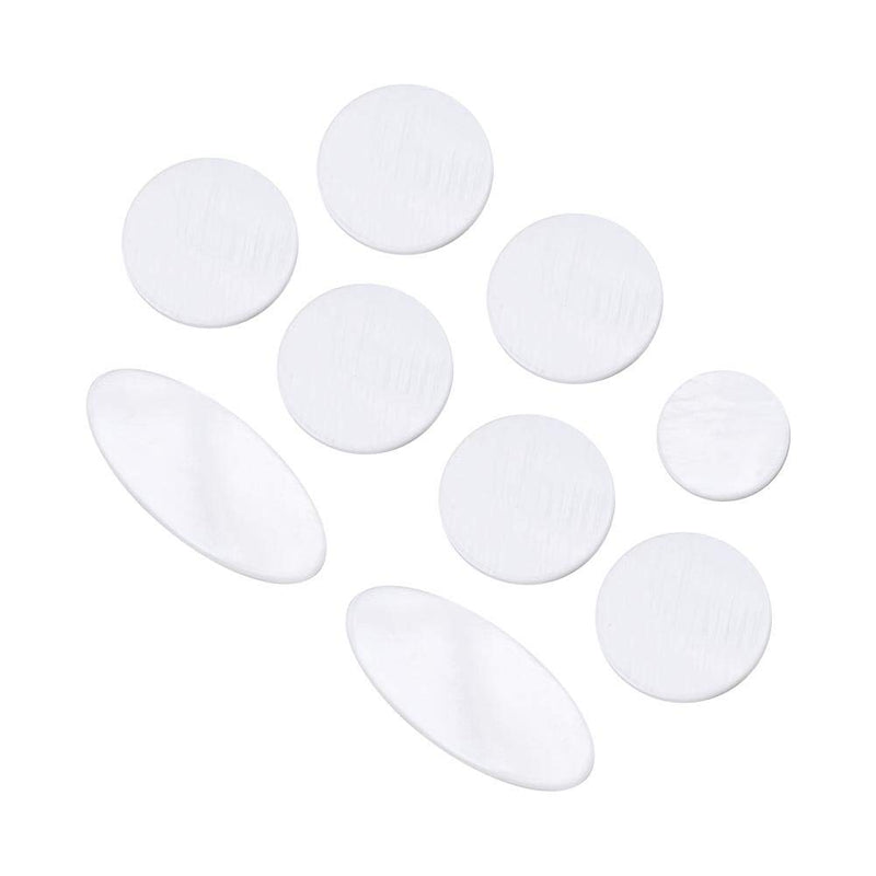 Key Button Inlays,9Pcs/set Exquisite White Pearl Shell Key Button Inlays replacement for Alto Tenor Soprano Sax Saxophone Accessory
