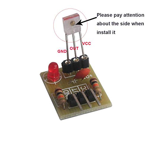 5V Laser Receiver Sensor Detection Module Non-Modulator Tube for Arduino Geekstory(Pack of 5)