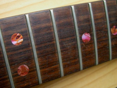 Inlay Sticker F-085CD-RD-AZ Fret Markers for Guitars & Bass - Custom Dots Set - Abalone Red