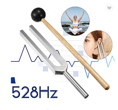 528 Hz Tuning Fork 528hz Tuner with Mallet for DNA Repair Healing Aluminum Alloy Tuning Fork part of Solfeggio Tuning Fork-Perfect Healing Musical Instrument