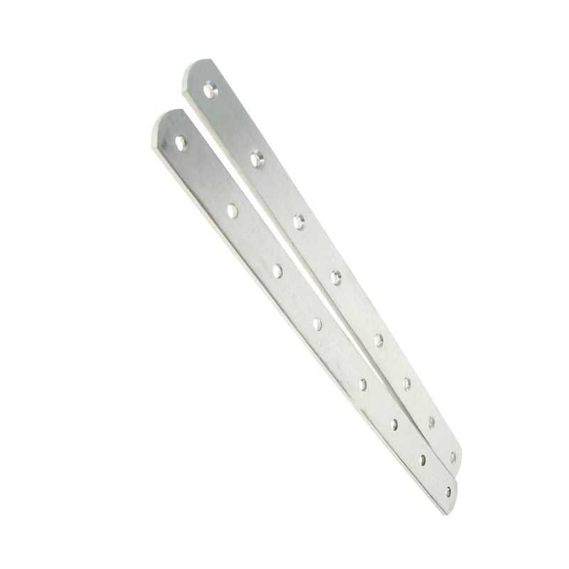 Bettomshin 2 PCS Flat Fixed Straight Bracket Repair Board 11.81" x 0.98"Brushed Stainless Steel Surface Connection Angle Bracket Gusset Plate