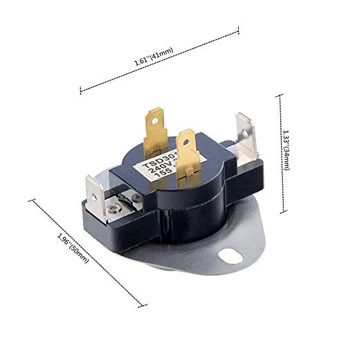 3387134 Cycling Thermostat, 3392519 Thermal Fuse for Whirlpool Kenmore Major Dryers, Replace WP3387134, WP3392519, AP6008325