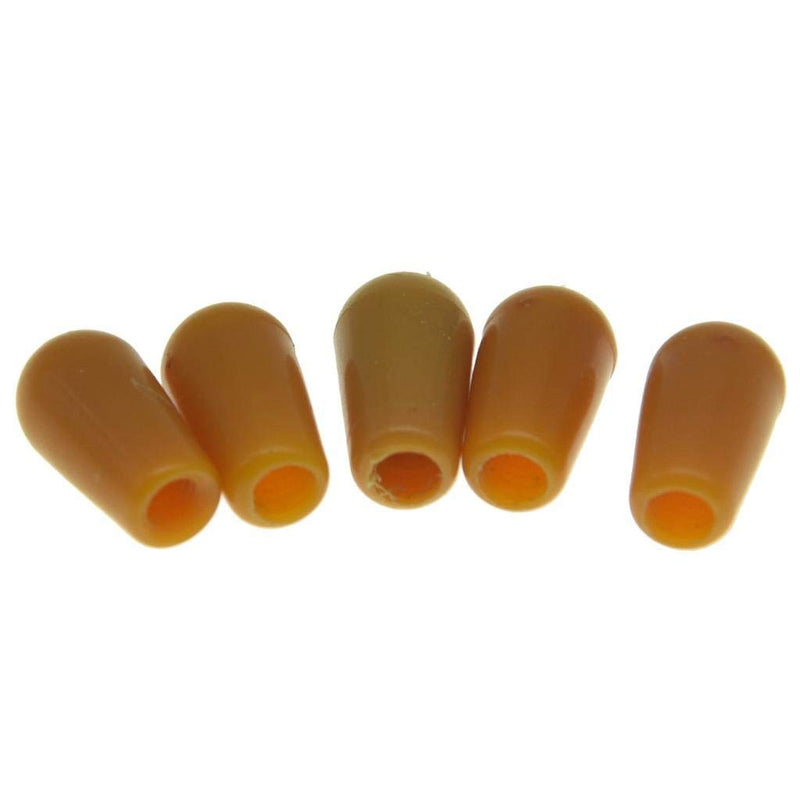 KAISH 5-Pack USA Thread 3 Way Toggle Switch Tip Switch Knob For Gibson/Switchcraft Pickup Selector Switch Amber