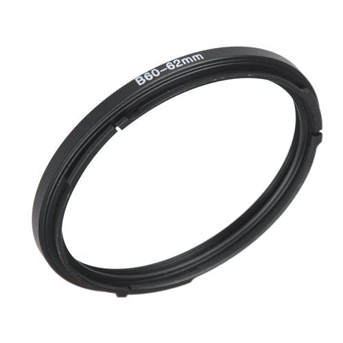 Fotodiox Bayonet 60 B60-62mm Step Up Filter Adapter Ring for Hasselblad, Anodized Black Metal Filter Adapter Ring 60-62mm