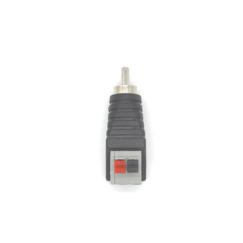 Eightnoo 10Pcs Speaker Phono RCA Male to 2 Screw Terminal Strip Audio Video Spring Press Type Balum Connector Adapter