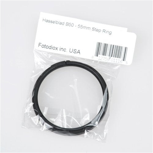 [AUSTRALIA] - Fotodiox Bayonet 50 B50-55mm Step Up Filter Adapter Ring for Hasselblad, Anodized Black Metal Filter Adapter Ring 50-55mm 