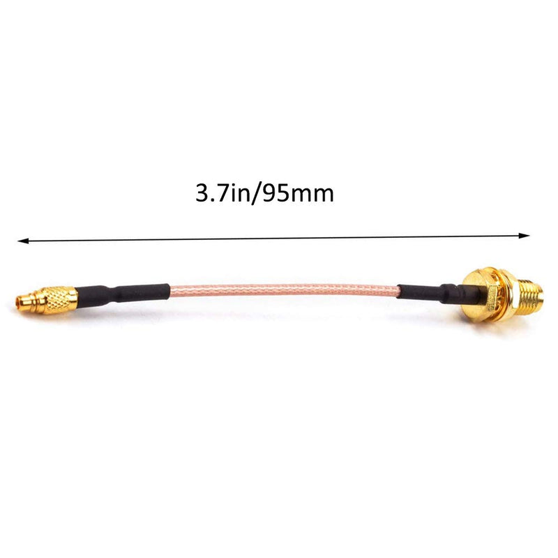 MMCX to SMA Female Low Loss FPV Antenna Extension Cable Adapter for FPV Racing Drone Quadcopter DIY Accs(95mm/3.7")-Pack of 4 MMCX to SMA FEMALE