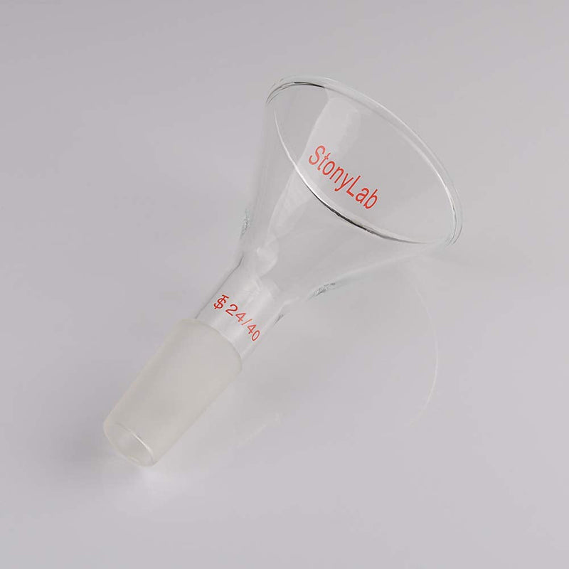 [AUSTRALIA] - StonyLab Glass Short Stem Powder Funnel with 75 mm Top Outer Dimension and 24/40 Inner Joint Filter Funnel Glass Funnel OD 75mm 