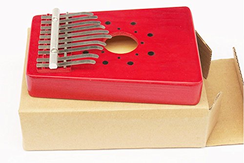 Luvay Kalimba Thumb Piano Mbira, Finger Piano African Instrument (10keys-Red) Red